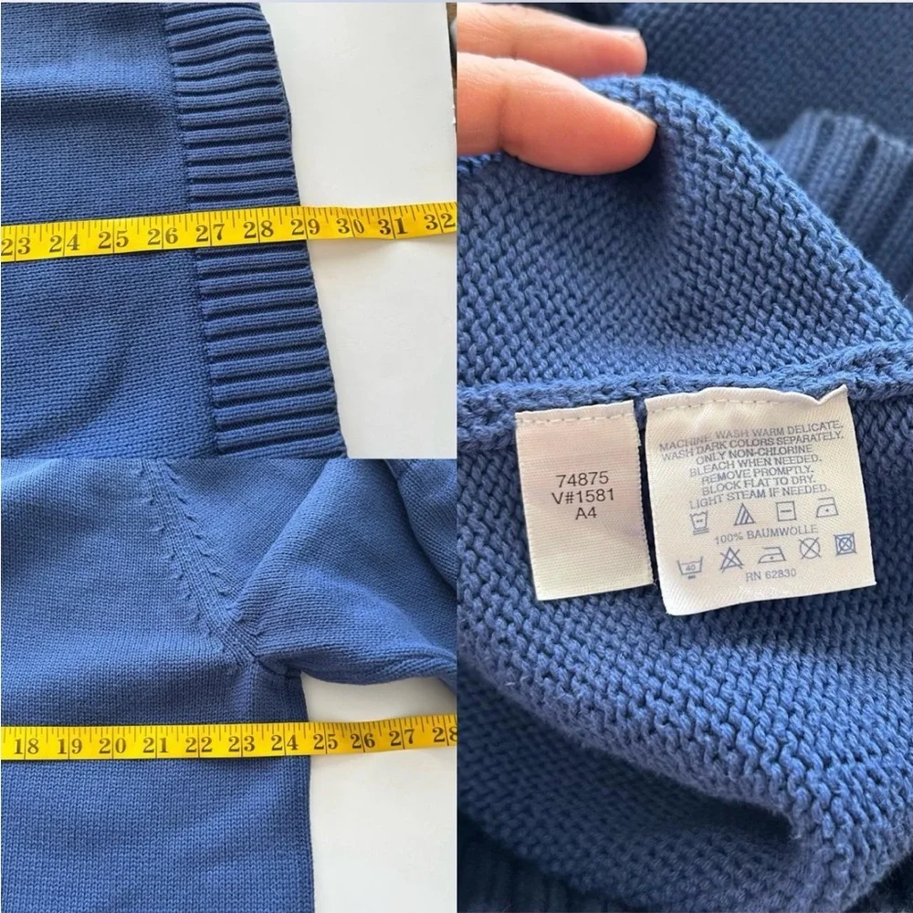 Vintage Lands’ End Oversized Crewneck Sweater 100% Cotton.